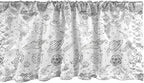 Ambesonne Cartoon Window Valance Pack of 2, Doodle Solar System Astronauts Space Crafts Shooting Stars Science Fiction Theme, Rod Pocket Curtain Valances for Kitchen Bedroom, 54" X 12", White Black