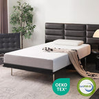 Amazon Basics Memory Foam Mattress, Medium Firm, 10 Inch, Full, White/Grey