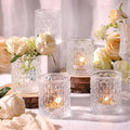 36pcs Clear Votive Candle Holders, Glass Candle Holders for Wedding Table Decorations, Tea Light Candle Holder, Candle Votives for Baby Shower Christmas Party Table Decor, Home Decor