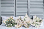 Ambesonne Vintage Tropical Throw Pillow Cushion Case Pack of 4, Retro Botanical Summer Vibes Monstera Leaf Orchid Flowers, Modern Accent Double-Sided Digital Printing, 20", Laurel Green Ginger Blush