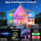 500Ft Outdoor LED Strip Lights Waterproof,Music Sync RGB IP68 Outside Led Rope Lights with App and Remote,Exterior for Deck,Balcony,Roof,Garden,Pool (150M)