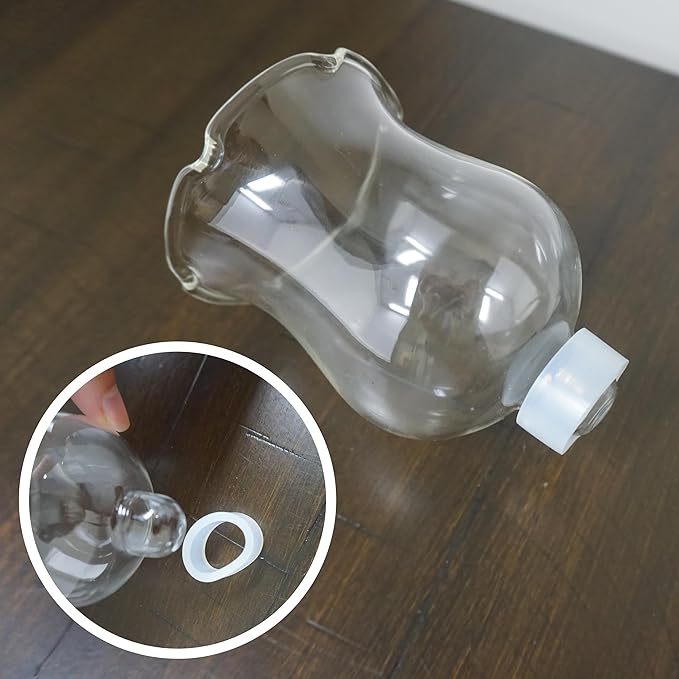 4E's Novelty Clear Glass Votive Cups with Peg - Pack of 6 - Tulip Votive for Candelabra Candle Holder, Home Interior Candle Sconce Glass Replacement Parts, Shabbat Candle Oil Lamp (3.25" Tall)