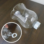 4E's Novelty Clear Glass Votive Cups with Peg - Pack of 6 - Tulip Votive for Candelabra Candle Holder, Home Interior Candle Sconce Glass Replacement Parts, Shabbat Candle Oil Lamp (3.25" Tall)