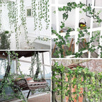 RECUTMS 258 FT Fake Vines Greenery Leaf Garland Ivy Vine Foliage Flowers Hanging for Wedding Party Garden Home Kitchen Office Aesthetic Wall Bedroom Living Room Patio Decor(36 Pack)
