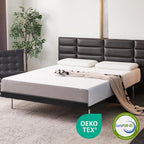 Amazon Basics Memory Foam Mattress, Medium Firm, 10 Inch, King, White/Grey