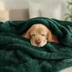 Exclusivo Mezcla Plush Fuzzy Fleece Bed Blanket Twin Size, Super Soft, Fluffy and Warm Blankets, Suitable for All Seasons (Forest Green, 90x66 Inches)