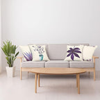 Ambesonne Botanical Throw Pillow Cushion Case Pack of 4, Minimalist Watercolor Painting Leaves Agave Branches Plant in a Pot, Modern Accent Double-Sided Digital Printing, 16", Quartz and Lavender