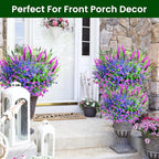 Artificial Plants Outdoor, 20PCS Artificial Flowers, UV Resistant Fake Flowers, Faux Flowers for Outdoor Planters for Front Porch Pot Decor