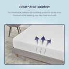 2-Pack Waterproof Mattress Protector for King Size Bed - Soft, Noiseless, Cooling, Deep Pocket Mattress Protector to Fit 8-20 inch Mattress