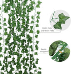 RECUTMS 258 FT Fake Vines Greenery Leaf Garland Ivy Vine Foliage Flowers Hanging for Wedding Party Garden Home Kitchen Office Aesthetic Wall Bedroom Living Room Patio Decor(36 Pack)