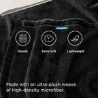 Bedsure GentleSoft Fleece Blanket Twin Size Black - 300GSM Lightweight Plush Fuzzy Cozy Soft Warm Blanket for Bed, Sofa, Couch, Travel, Camping, 60x80 inches