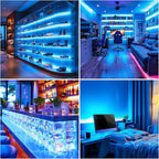 LED Strip Lights ICE Blue COB 320 LEDs High Brightness Indoor Use Flexible Thin LED Lights for Home DIY Display Cabinet 5V USB LED Short Light, Commercial Decoration TV Lights (3.28FT/3Pack)