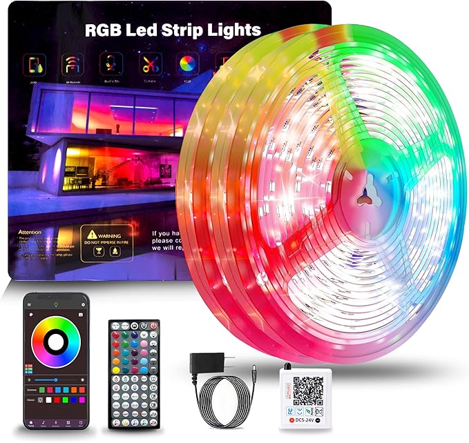 LED Lights for Bedroom 150FT, RGB LED Strip Lights Music Sync, Led Light Strip with Remote & App Control, DIY Color Changing Led Lights for Room Decor Aesthetic and Party Ambiant Lighting