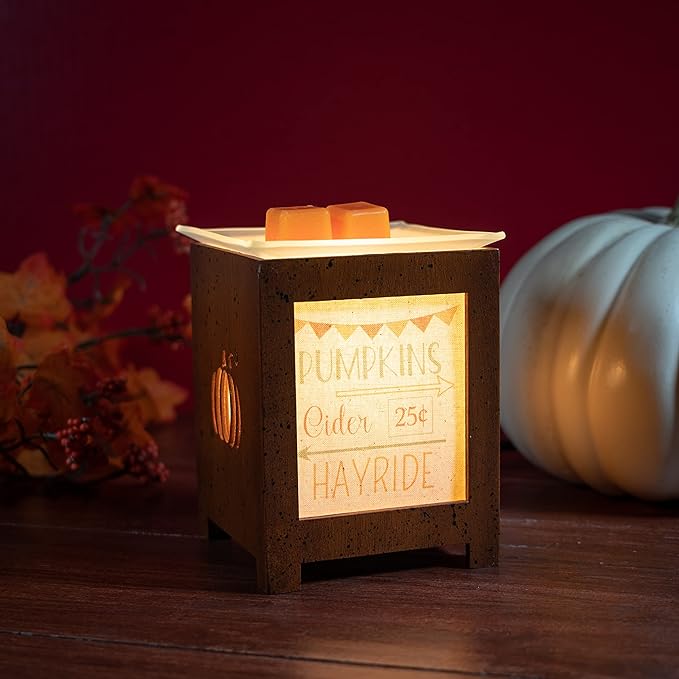 Scentsationals Autumn Collection - Scented Wax Warmer - Thankful Season Wax Cube Melter & Burner - Electric Fall Fragrance Home Air Freshener Thanksgiving Gift Pumpkin Cider