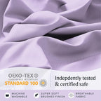 LuxClub 3 PC Sheet Sheets Deep Pockets Wrinkle Free-Kids-Fitted Sheets Machine Washable Hotel Bedding Silky Soft - Lavender Twin