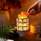 4 Pcs Wall Plug in Wax Warmer Crystal Fragrance Warmer Decorative Pluggable Wax Burner for Scented Wax Electric Wax Melt Plug in for Home Office, Spa, Bedroom, Kitchen, Bathroom