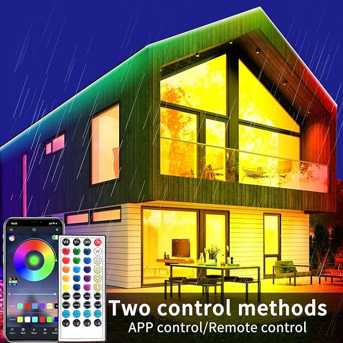 500ft Outdoor LED Strip Lights Waterproof,IP68 Outside Led Light Strips Waterproof,Color Changing with App/Remote Control,Music Sync RGB Outdoor Led Rope Lights for Bedroom（2 rolls of 250ft ）