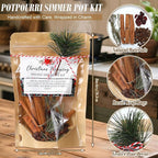6 Pack Christmas Potpourri Simmer Pot Kit, Holiday Stovetop Potpourri, Botanical Air Freshener Sachets, Festive Bowl Filler Decor for Home Fragrance, Housewarming & Hostess Gifts