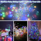 50 Pack Fairy Lights Battery Operated - 3 Speed Modes, 7Ft 20 LED String Twinkle Lights, Waterproof Copper Wire, Mini Firefly Light for Mason Jars Vases Christmas Decor, Multi-Colored