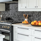 JOY DECOR Cabinet Handles, Black Cabinet Pulls, 2 Pack Kitchen Closet Handles 18 Inch, Square Drawer Pulls Stainless Steel Drawer Hardware, 458mm Hole Centers