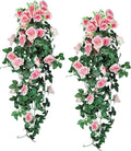 RECUTMS 2PCS Artificial Hanging Flower 3.3Ft Fake Garland for Home Room Garden Wedding Indoor Outdoor Decoration (Champagne)