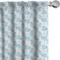 Ambesonne Animal Cartoon 2 Panel Curtain Set, Happy Smiling Pattern with Dots Animal, Lightweight Window Treatment Living Room Bedroom Decor, Pair of - 28" x 95", Pale Blue Sky Blue White