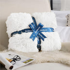 Bedsure GentleSoft Fluffy White Throw Blanket, White Decor Fuzzy Gifts for Women, Soft Cozy Furry Sherpa Fleece Plush Thick Warm Shaggy Faux Fur Throw Blanket for Couch, Bed, Camping, Travel, 50x60