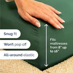 Twin Size 3 Piece Sheet Set - Comfy Breathable & Cooling Bed Sheets Set - Hotel Luxury Bedding for Women, Men, Kids, Teens, Boys & Girls - Deep Pockets, Soft, Wrinkle Free - Oeko-Tex - Emerald Green