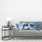 Ambesonne Watercolor Throw Pillow Cushion Case Pack of 4, Abstract Design Ikat Inspired Tribal Themed Painting Look Oceanic Tones Print, Modern Accent Double-Sided Digital Printing, 24", Slate Blue