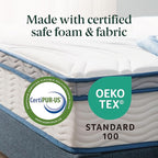 ZINUS 6 Inch Spring Sensation Hybrid Mattress [New Version], Full, Fiberglass Free, Medium Firmness, Durable Support, Certified Safe Foams & Fabric, Mattress in A Box
