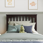 AFI, Mission Twin Solid Wood Headboard with Attachable Charger, Espresso
