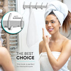 Coat Rack Wall Mount – Brushed Nickel 15 Inch Stainless Steel Hook Rail with 5 Heavy Duty Double Coat Hooks – Wall Mounted Coat Hanger for Entryway, Bathroom, Bedroom, Towel, Hat Organizer - 2 Pack
