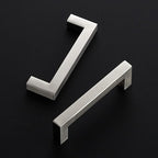 Ravinte 32 Pack 4 Inch Kitchen Square Cabinet Handles Satin Nickel Pulls Brushed Nickel Kitchen Cabinet Hardware Handles for Cupboard Drawer Pulls