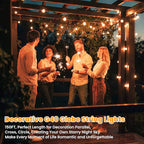 Bosceos 150FT Outdoor G40 LED Globe String Lights Dimmable Waterproof Shatterproof Light Strings with 75 Bulbs Connectable Commercial Hanging Lights for Christmas Patio House Backyard Balcony Party