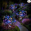 Anordsem Solar Lights Outdoor Decorative: Bendable Copper Wire with 120 LED Firework Beads - Waterproof 2 Colorful Lighting Modes Yard Garden Patio - Christmas Gifts for Homeowner Over 30