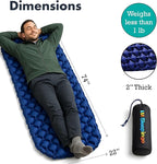 Ultralight Sleeping Mat - Inflatable & Compact Camping Air Mattress for Backpacking, Hiking- New