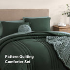 Monbix Full Comforter Set - 7 Pieces Deep Forest Bed in a Bag Full Size Bedding Sets with Comforters, All Seasons Down Alternative Comforter with Sheets,Pillowcases & Shams
