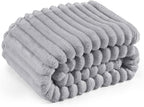 Bedsure GentleSoft Twin XL Blanket for Bed - Cozy Soft Blankets for Women, Cute Large Throws for Girls, Light Grey, 66x90 Inche