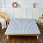 Japanese Floor Mattress Twin, Anti-Slip Japanese Futon Foldable Tatami Mat for Guests, Grey