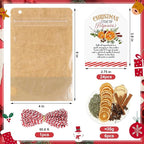 6 Pack Christmas Potpourri Simmer Pot Kit Christmas Stovetop Potpourri with Apple, Orange, Cinnamon and Illicium Verum Air Freshener Sachet for Xmas Home Fragrance Housewarming Hostess Gifts