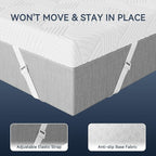 ELEMUSE 4 Inch Gel Memory Foam Mattress Topper Queen Size Pressure-Relieving Mattress Topper for Back Pain,Non-Slip Design with Removable & Washable Cover, CertiPUR-US
