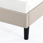 ZINUS Ibidun Upholstered Platform Bed Frame, Mattress Foundation, Wood Slat Support, No Box Spring Needed, Eco Friendly WonderBox (TM), Easy Assembly, Soft Beige, King