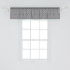 Ambesonne Aztec Window Valance, Pattern of Symmetric Tribal Inspired Streaks and Motifs in Greyscale Tones, Curtain Valance for Kitchen Bedroom Decor with Rod Pocket, 42" x 12", Pale Grey and Dimgray
