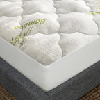 Air Mattress Cover Twin Size, Thick Viscose Made from Bamboo Quilted Mattress Topper for Kids, Noiseless Extra Plush Pillow Top Pad Fits 15-23 Inches Deep Mattresses