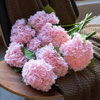 4Pcs 22 inch Lifelike Artificial Hydrangea, 2 Pink & 2 White Large Real Touch Flowers Artificial Flowers Dry Flowers Outdoor Wedding Christmas Office Family Party Living Room Table Deco