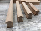 6Pcs Unfinished Beech Wood Solid Furniture Pulls Handles,Unfinished Unpainted Paintable Wooden Handles Cupboard Closet Drawer Handle Pull,Length 6.3",Hole Dis.5.04"