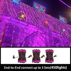 LAMPHOME Super-Bright Extendable Purple Christmas Lights Decoration 150Lights 31.9ft UL Certified Mini Bulb String Lights Set for Outdoor Halloween Home Christmas Tree Garden Holiday Party Patio Decor