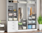 HOMIDEC 6 Light Grey Cube Storage Organizer, Modular Storage Shelf with Hammer, Cube Storage Bin Cabinet Closet Bookshelf for Living Room, Bedroom, Office, Each Cubes Size 11.8 x 11.8 inch
