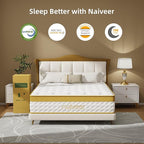 Cooling Gel Memory Foam Hybrid Mattress, 14 Inch Full Size Mattress in A Box with Pocket Springs for Back Pain & Pressure Relief, Medium Firm Feeling with CertiPUR-US Certified Foam
