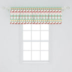 Ambesonne Folk Art Window Valance, Scandinavian Themed Pattern of Swedish Dala Horse and Flowers, Curtain Valance for Kitchen Bedroom Decor with Rod Pocket, 54" X 18", Green Vermilion
